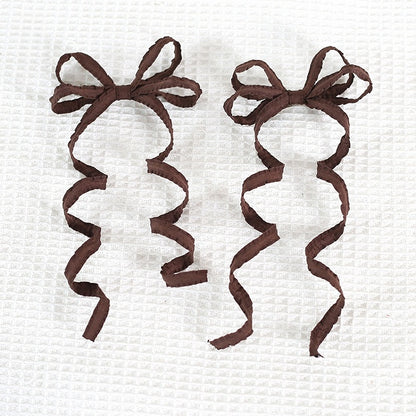 Lolita Pair Sweet Colors Hairclips Ribbon A Bowknot Cute 15 And Curly of