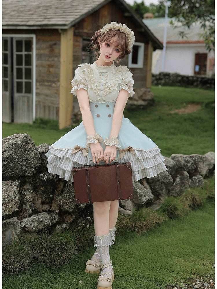 Frilled KC Headpiece with Bow Brooch - With PUJI