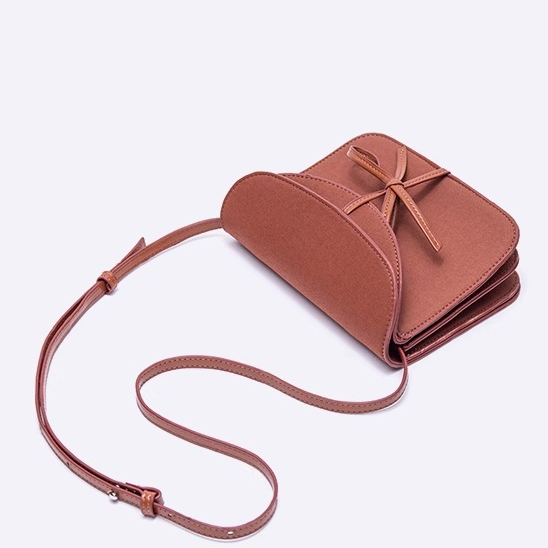 - Warmy Bow Brown Phone Pouch Crossbody Style