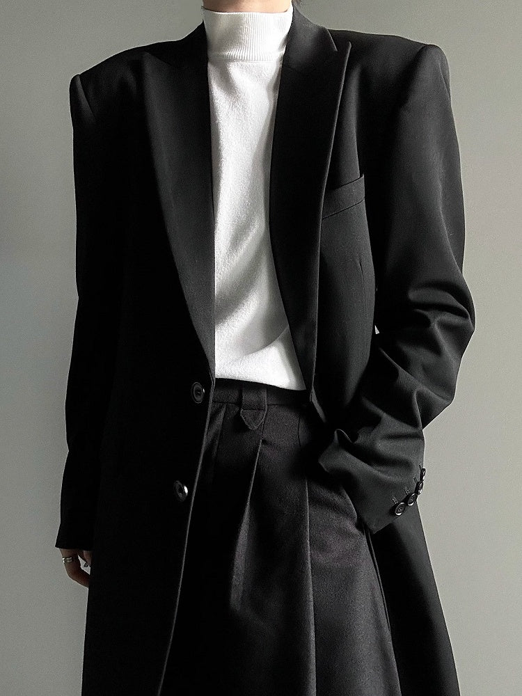 Sweater Unisex Lolita Fit Neck Slim Ouji with White Turtle Long-Sleeve