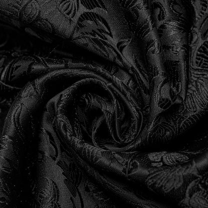 Goth Jacquard Men's Red Black Waistcoat