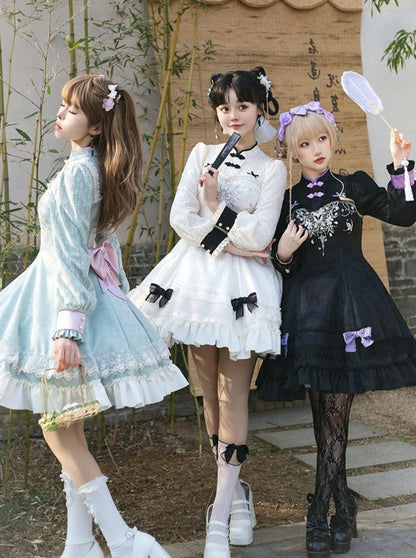 Mädchenkleid Schleife Chinesisch Süß