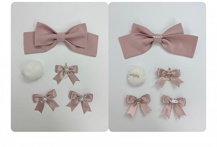 12 Kitty-Ear Jacket Bows Detachable Hooded with Pompom Jirai Available Colors Plush Kei