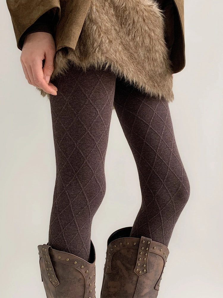 Wool-Blend Knit (5 Diamond Colors) Tights