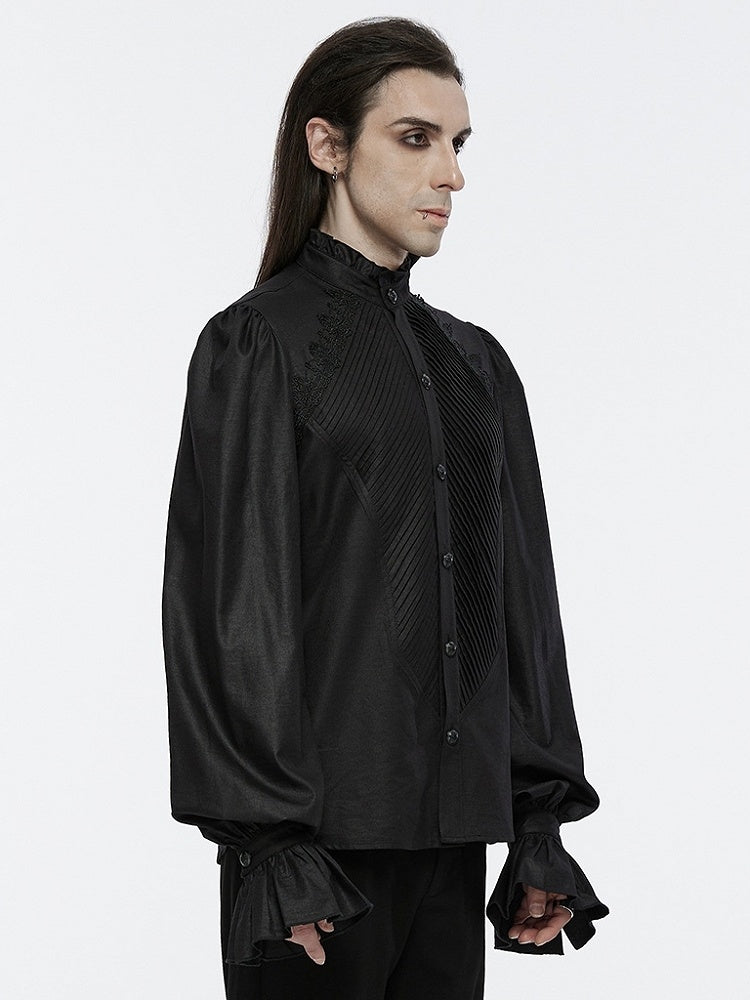 Men's Style Goth Black Shirt Retro Palace