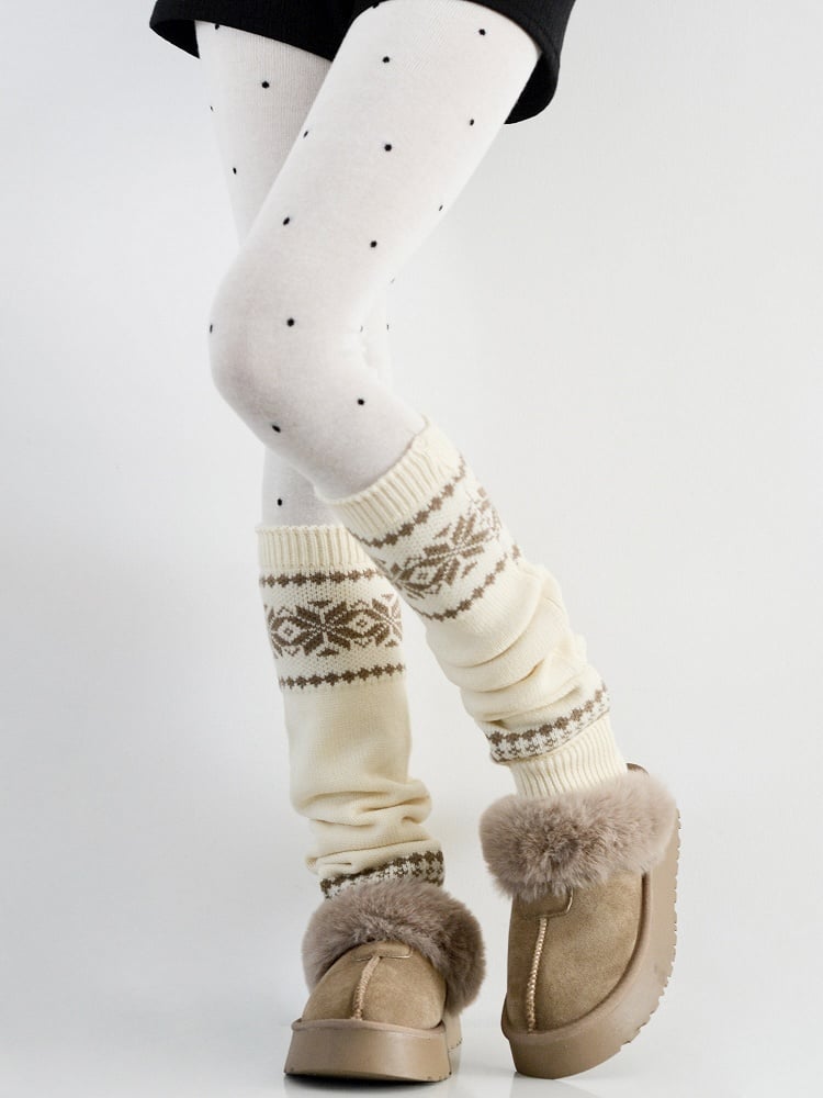 5 Warm Warmers Leg Knitted Colors Patterned