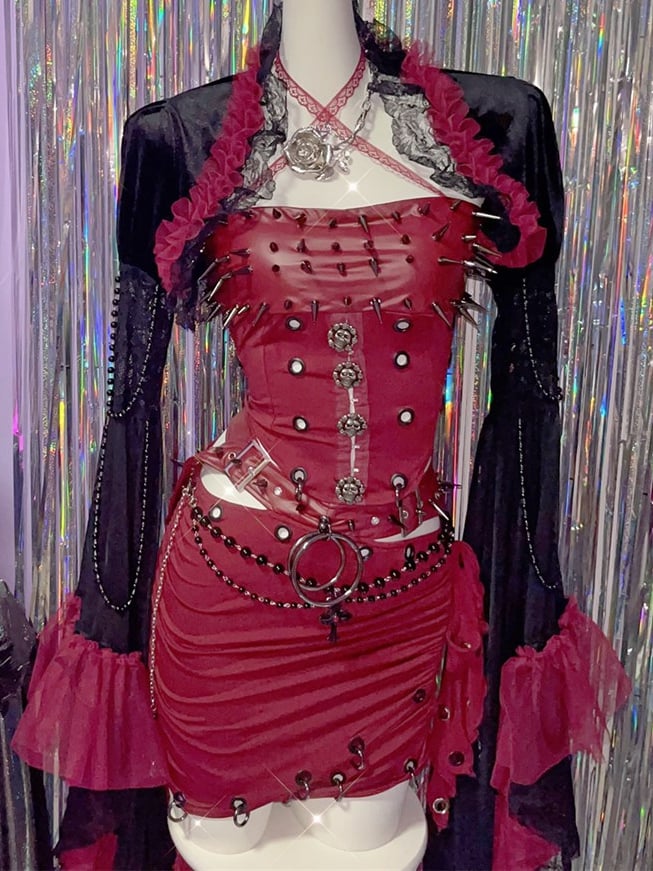 Lace Shrug Gothic Black Bell Sleeves