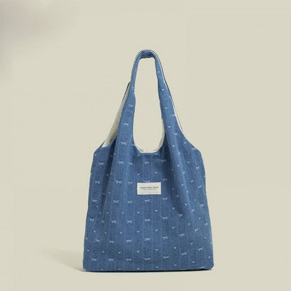 Decoration Shoulder Colors Canvas Bag Bowknot with 2
