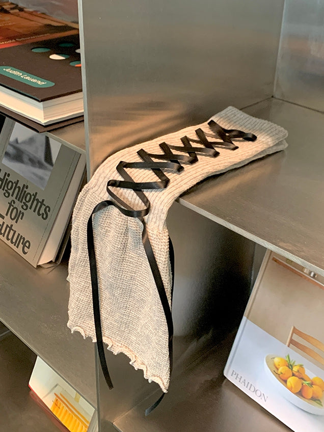 カラー詳細 ウォーマー レースアップ 6つのオプション レッグルーズ