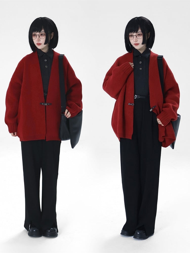 Ouji Lolita Red Unisex Cardigan