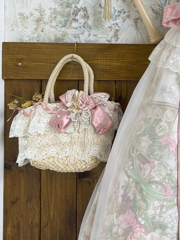 バッグ 花 トートバッグ 装飾 蝶結び