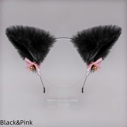 9 Faux Colors with Decoration Fur Cute Bell Bowknot Ear Lolita Fox KC
