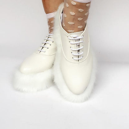 Fur Fluffy Shoes Custom Elegant SP167987 Made
