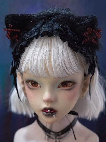 Gothic Lace Cat Ear Headband - Strange Sugar
