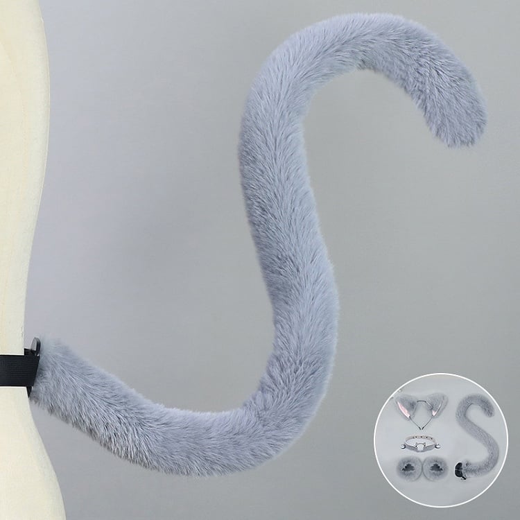 5 Solid Kitty Tail Cute Color Colors Lolita Furry