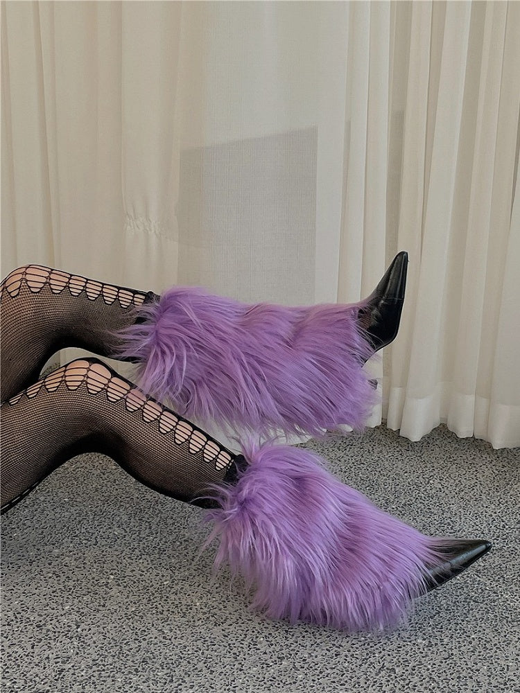 Shaggy Y2K 20CM/30CM/40CM Leg Purple Warmers