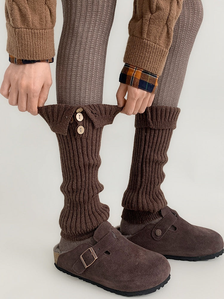 Button Warmers Colors) Ribbed (2 Leg Cuff