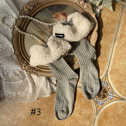 Sweet Plush Cuff Calf Socks
