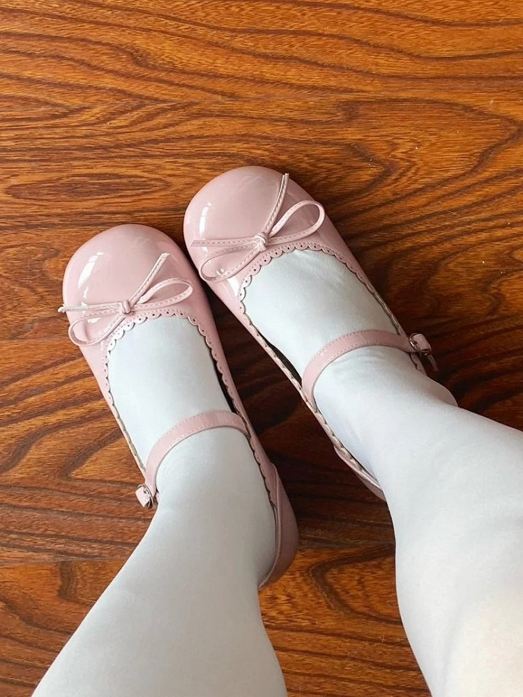 Pink Lolita Sweet Heel Bow 3cm Embellishment with Janes Mary