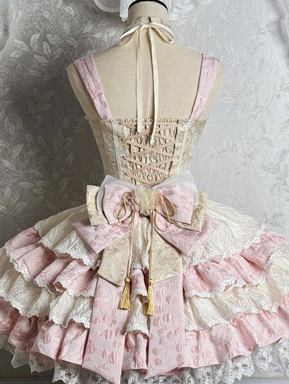 ブルー/パープルピンクのリボンビッグ