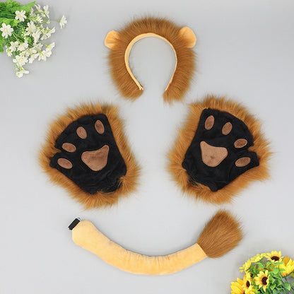 of Cute Fur Tail - A Gloves Lolita Faux Lion Set KC Pair +