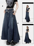 Rock Blau A-Linie Dunkel