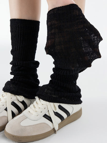 Colors Minimalist Knitted Ultra-Thin 3 Leg Warmers