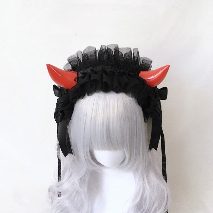 4 Hairband Lace Options Horn Devil