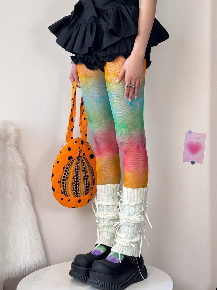 Ombre Tights Pattern Color Heart Colorful