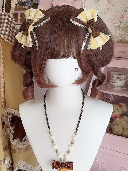 Trim Hairclip 3 Color Options Lace Bowknot