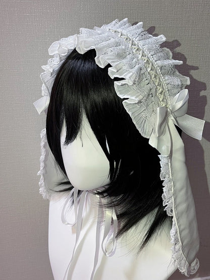 Lace Bow Hairband with Rabbit Ear Design - Magic Diary