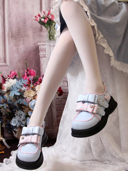 Ribbon Shoes Platform Velvet Lolita