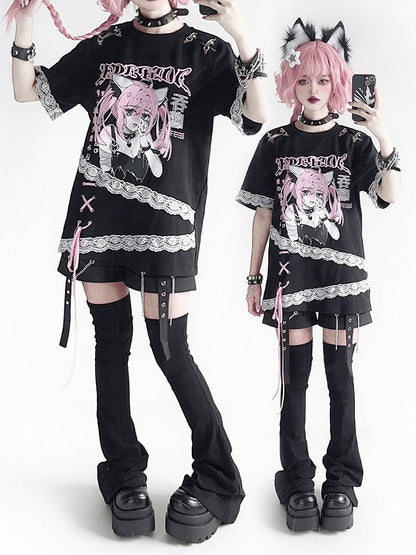 White Warmers Over-the-Knee / Flared Leg Black