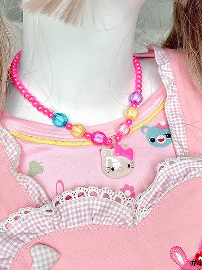 Pendant Cute Beaded Colorful 4 Necklaces Styles