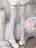 Colors) Print Thigh-High Kaomoji (2 Stockings