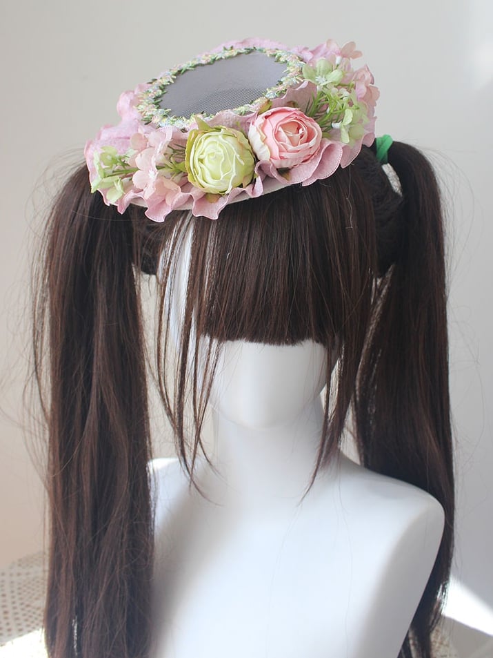 Design Hat Floral Green/Pink Mini
