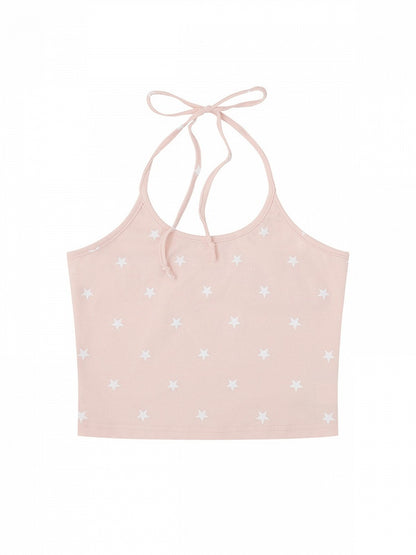 Pink / Blue / Green Star Print Camisole Top - Languid Park