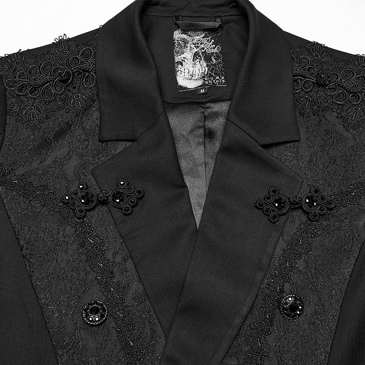 Goth Coat Gorgeous Dress Black Men's