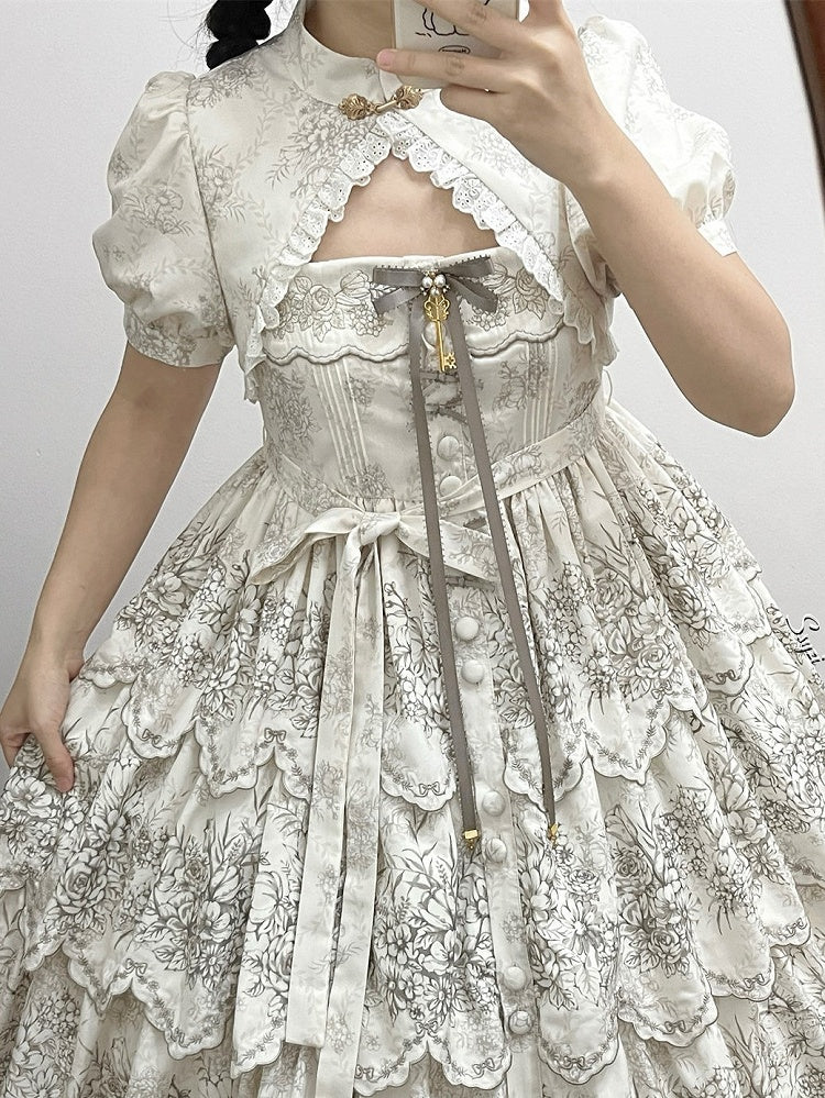 Puff Sleeevs Bolero White