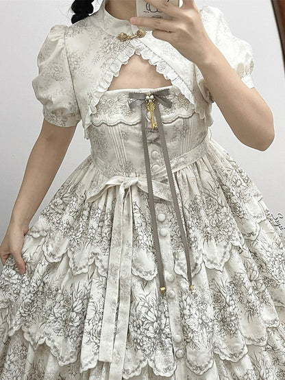 Puff Sleeevs Bolero White
