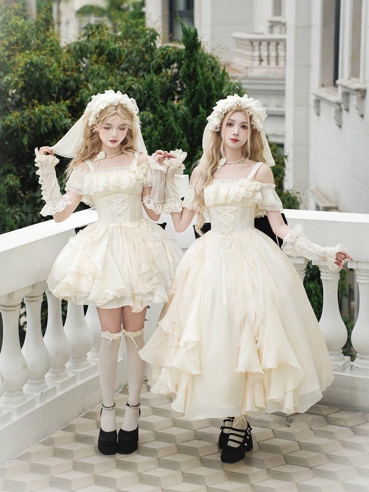 Hairband Beige Detachable Veil with