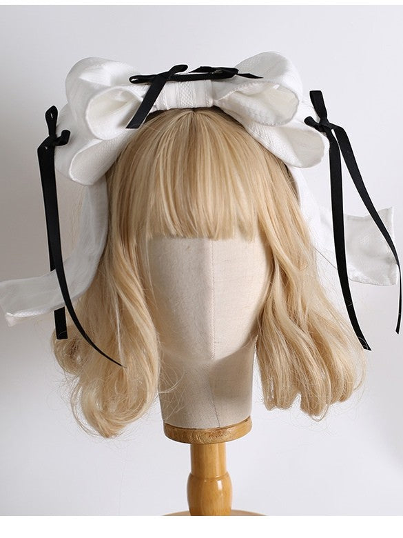 Maid Lolita BlackWhite Bowknot KC