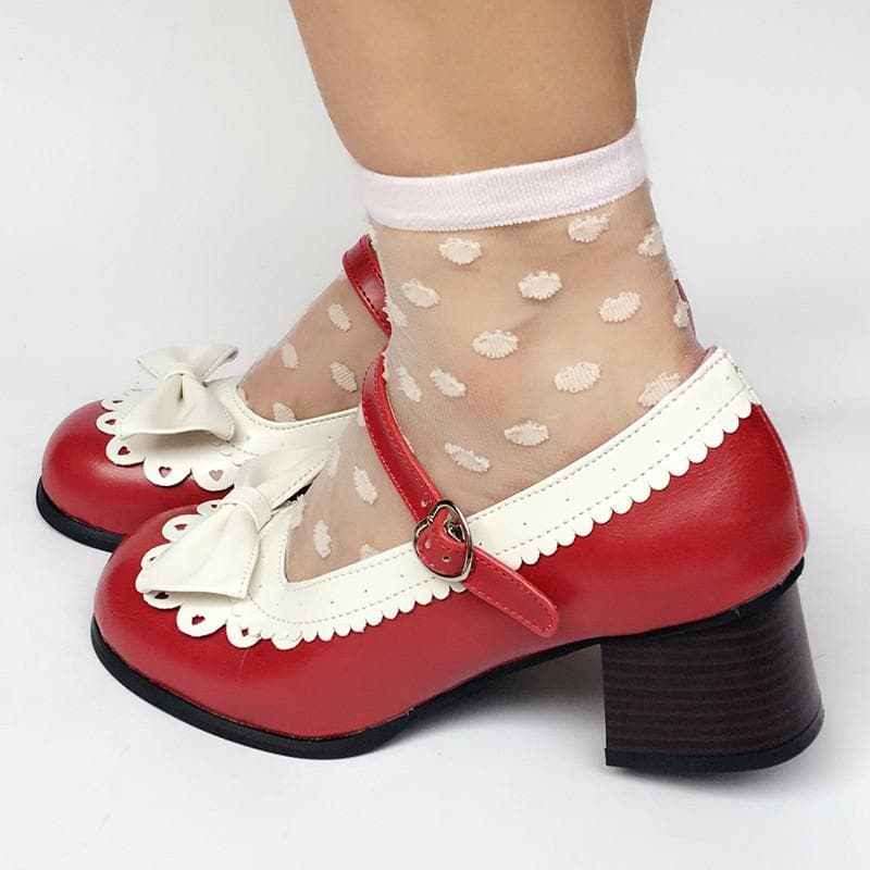 Custom White Hit SP168070 Made Lolita Shoes Wine