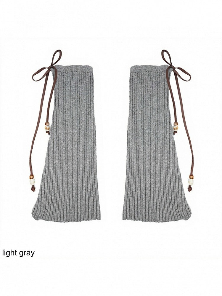 Knit Bow Bead Leg Warmers - ModaSwings