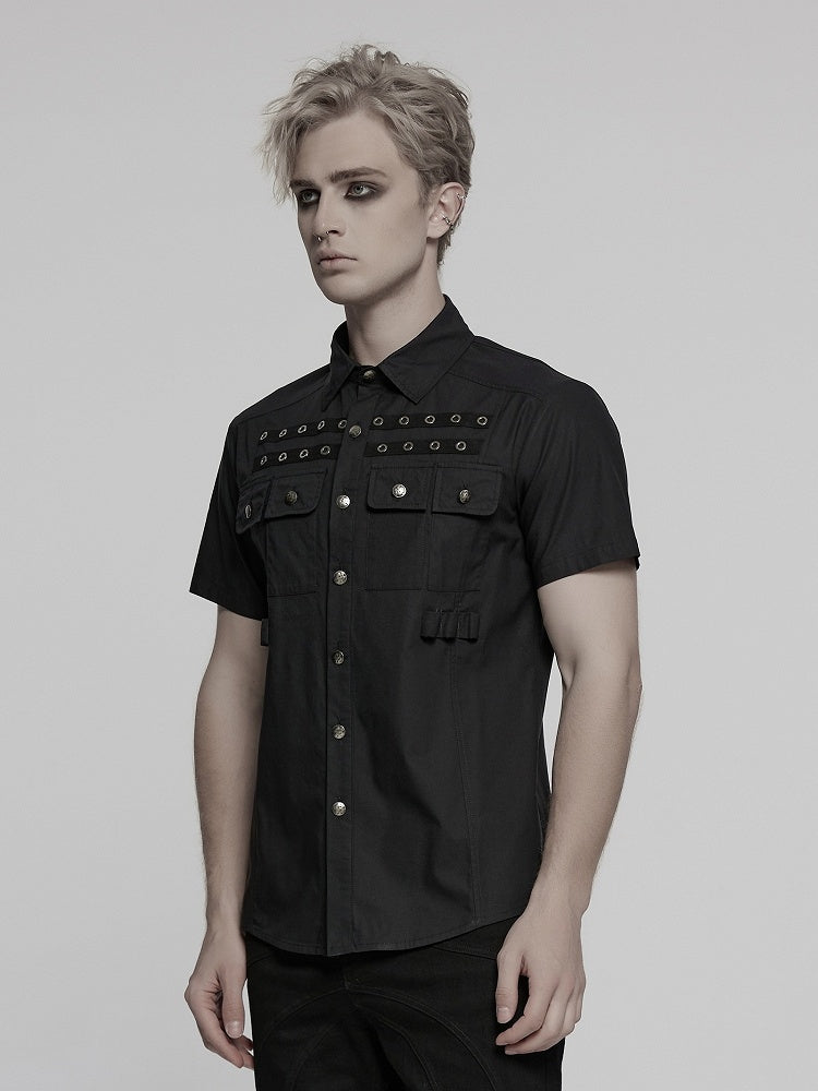 Men's Black Punk Shirt