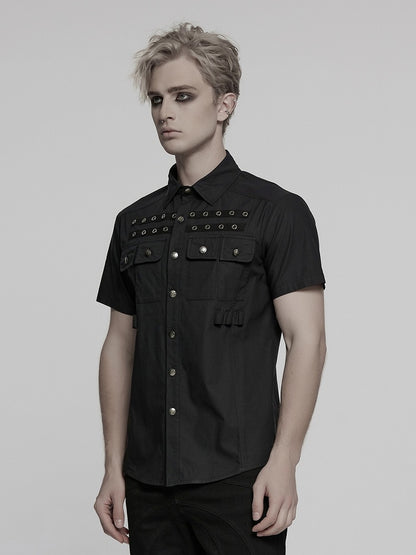 Men's Black Punk Shirt
