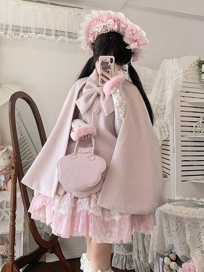 Cape Bow with Lolita Detail Pink