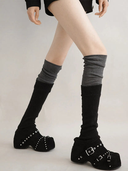 Warmers Knit (3 Two-Tone Slouchy Leg Colors)