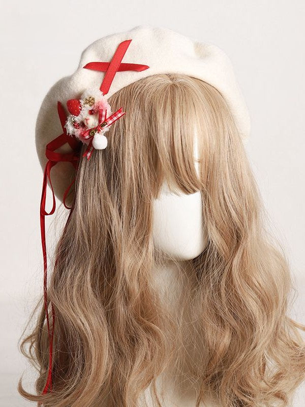 and Decorated Bear Color Plush with Options – 8 a Beret Accents Charm Ribbon