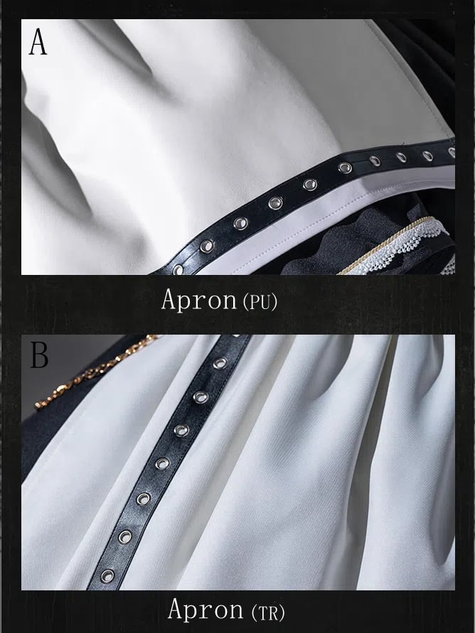 Flatter-Militär und Set, kurze Schürze, grünes Kleid, volle Dienstmädchen-Hülsen, leichte Lolita-Ärmel